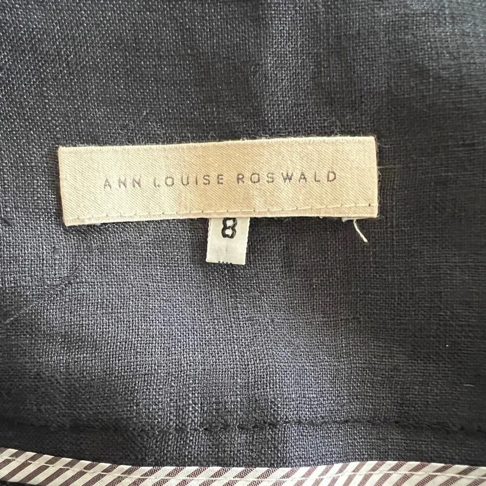 Ann Louise Roswald Linen Pants Gray Size 8 - Picture 5 of 5